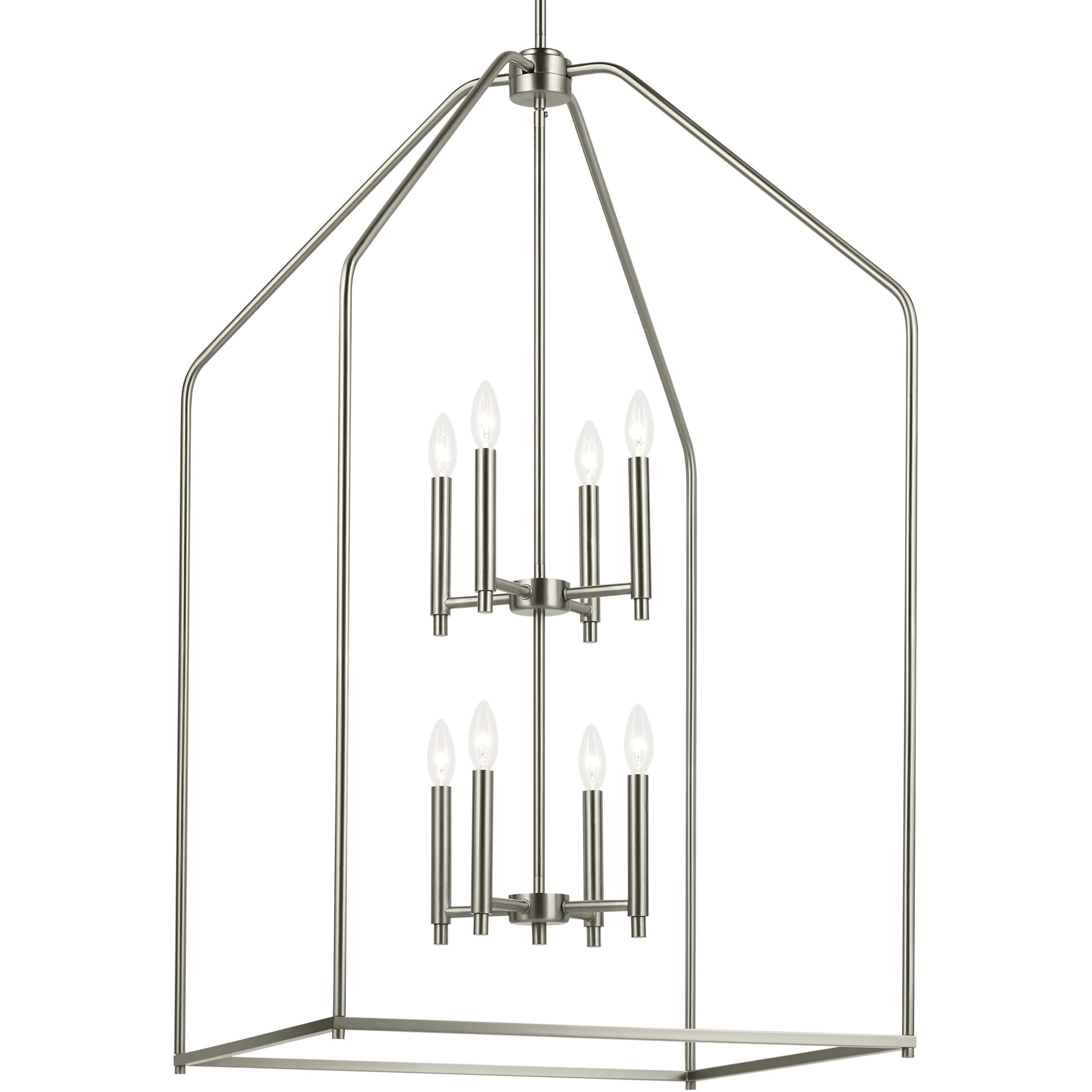 Madden 8 Light 24.25 inch Brushed Nickel Large Foyer Pendant Ceiling Light