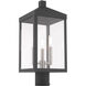 Nyack 3 Light 20 inch Scandinavian Gray Outdoor Post Top Lantern