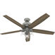 Churchwell 60 inch Matte Silver with Warm Grey Oak Blades Ceiling Fan