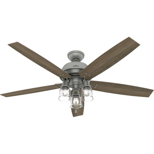 Churchwell 60 inch Matte Silver with Warm Grey Oak Blades Ceiling Fan