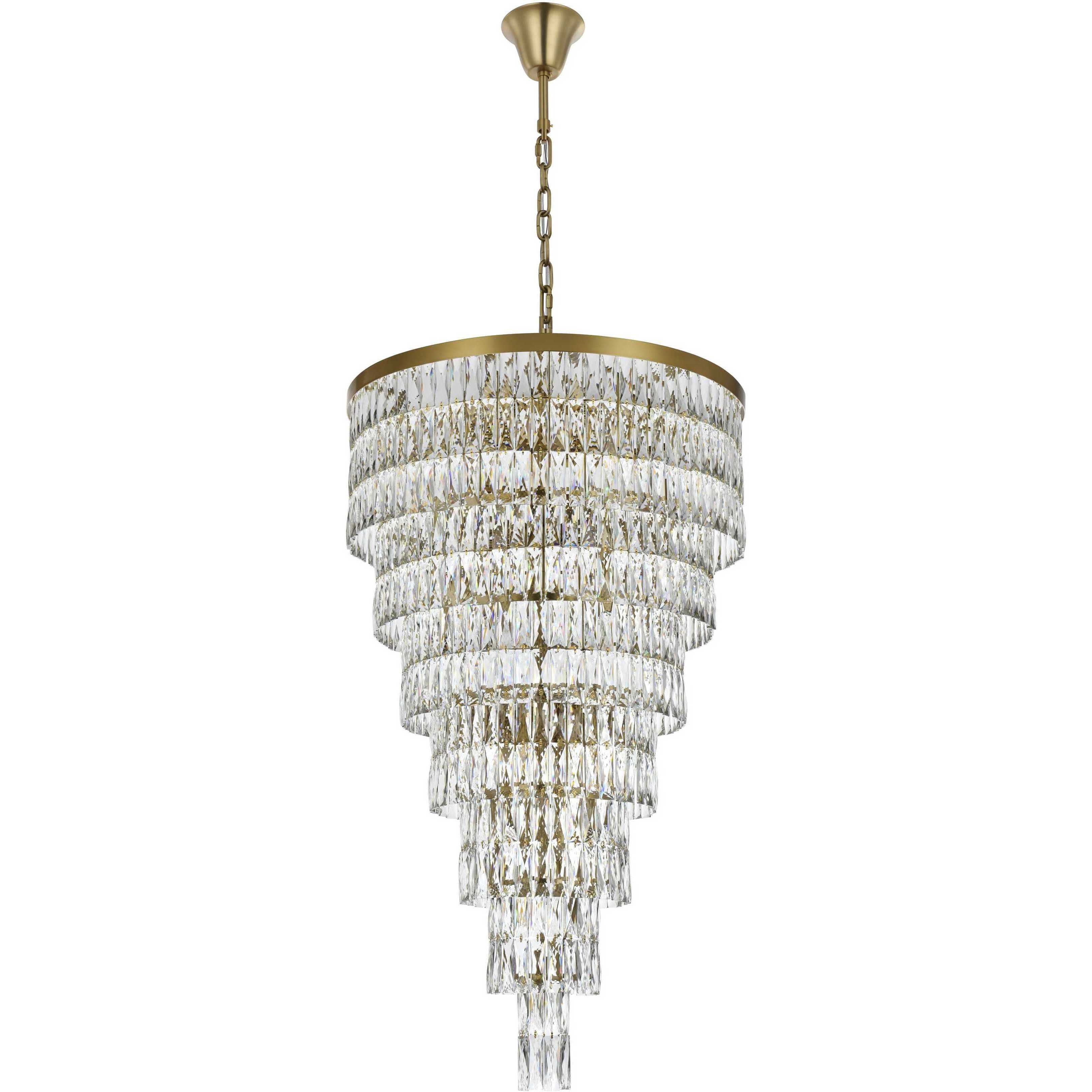 Josephine 41 Light 32 inch Satin Gold Chandelier Ceiling Light
