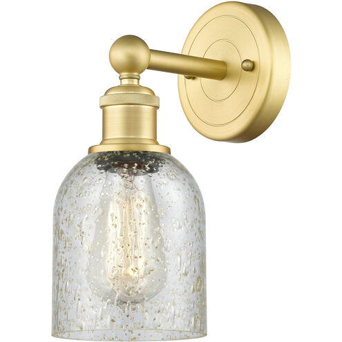 Caledonia 1 Light 5 inch Satin Gold Sconce Wall Light in Mica Glass