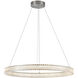 Chevron LED 31.5 inch Brushed Nickel Pendant Ceiling Light