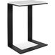 Kenora 22.5 X 18 inch White Marble and Black Accent Table