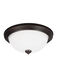 Geary 2 Light 12.5 inch Bronze Flush Mount Ceiling Light