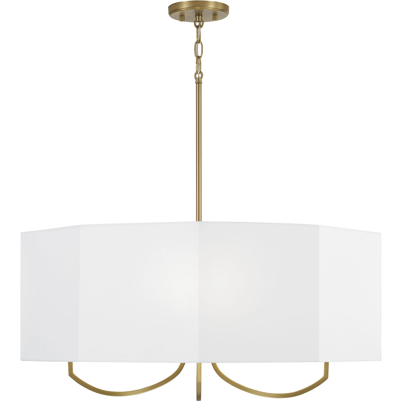 Adrian 4 Light 29.5 inch Aged Brass Chandelier Ceiling Light