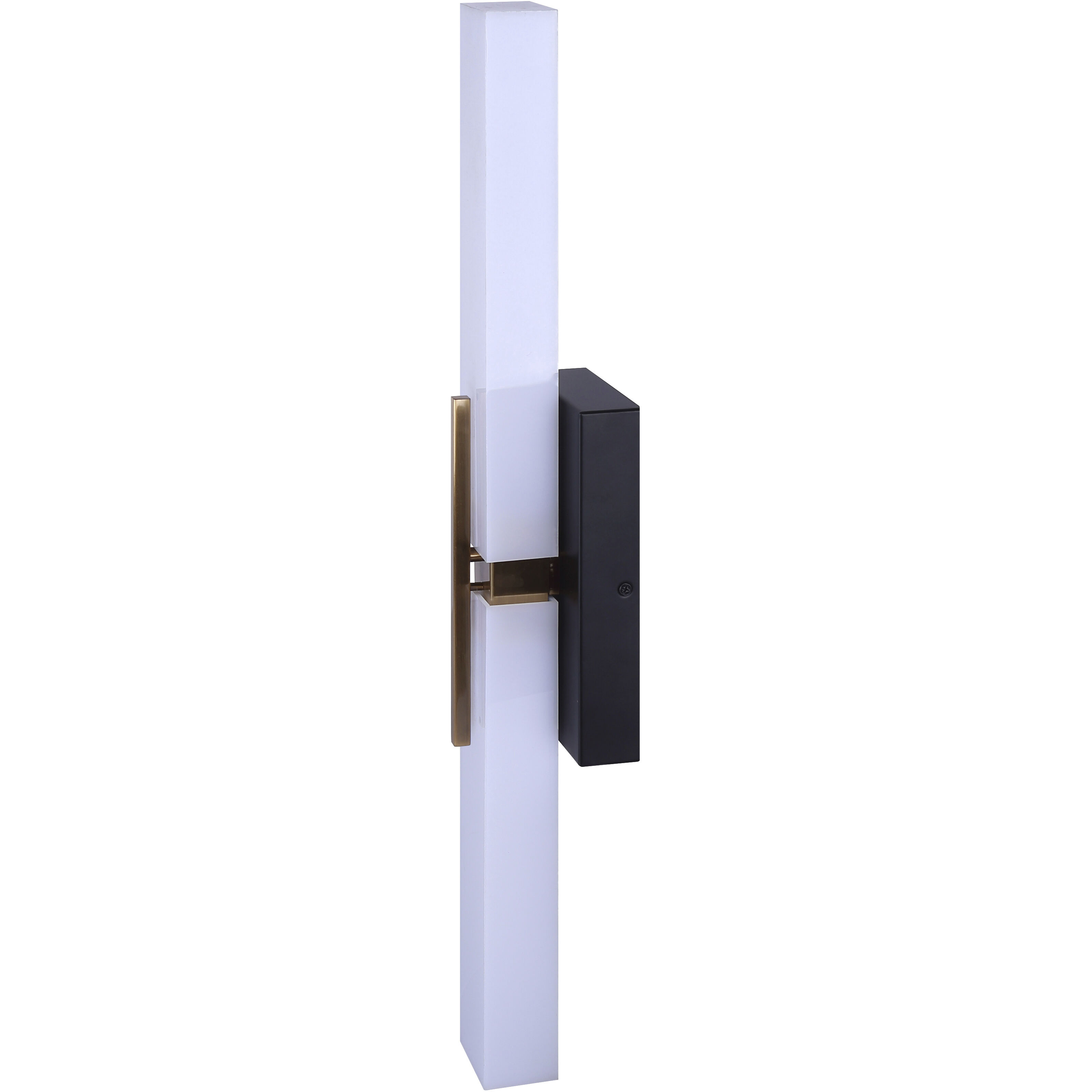 Hazel LED 24 inch Matte Black and Gold Vanity Light Wall Light