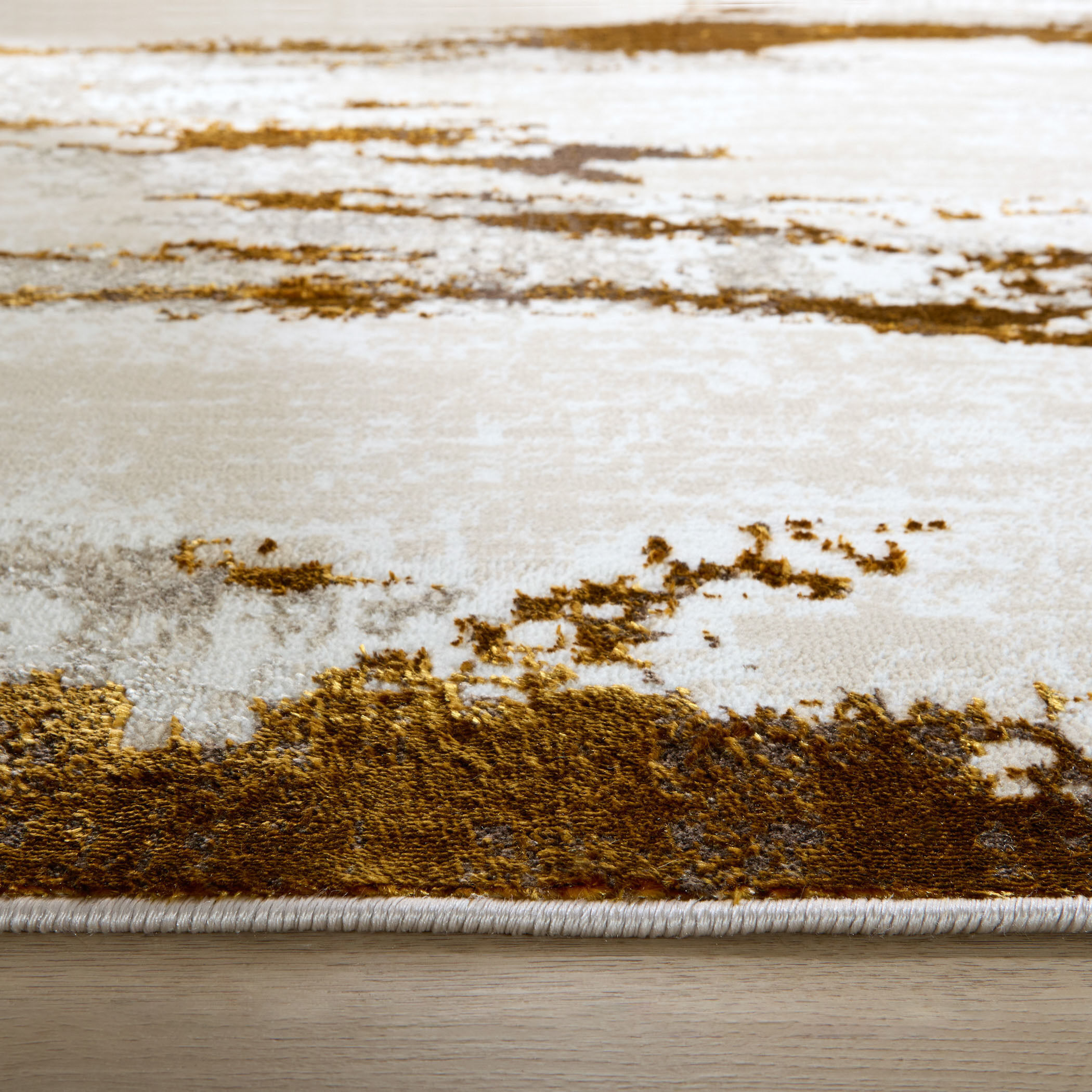 Sibel 114 X 79 inch Gold Rug in 6 x 9