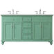 Otto 60 X 21 X 35 inch Vintage Mint Vanity Sink Set