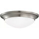 Nash 3 Light 16.75 inch Brushed Nickel Flush Mount Ceiling Light