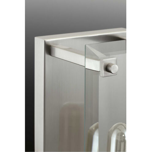 Carter 1 Light 6 inch Brushed Nickel Wall Sconce Wall Light, Design Series