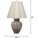 Agnes 26 inch 150 watt Blown Glass Taupe Table Lamp Portable Light