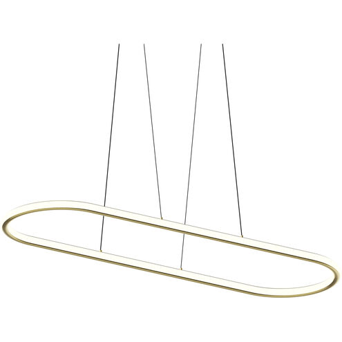 Luna LED 61.5 inch Brass Pendant Ceiling Light in 3500K