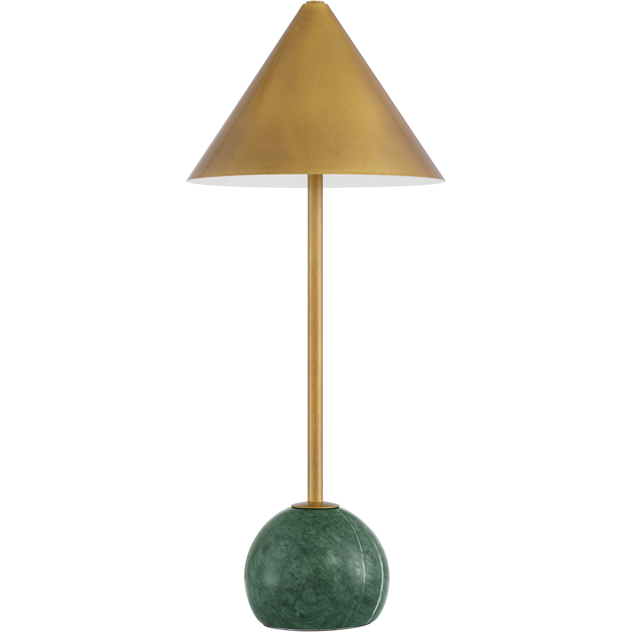 Journey 21 inch 1.5 watt Antique Brass/Green Cordless Table Lamp Portable Light