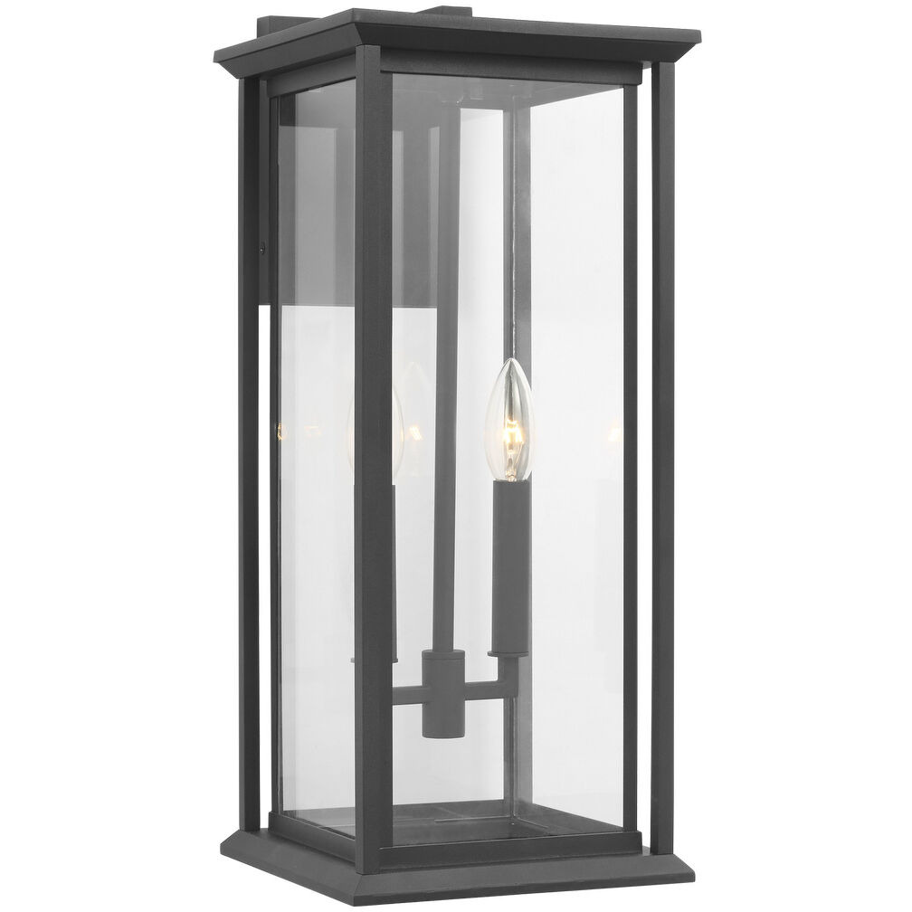 Audley 2 Light 20 inch Textured Black Outdoor Wall Lantern, Large