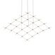 Constellation Aquarius Medius LED 121.75 inch Satin Nickel Chandelier Ceiling Light in 3000K, 20 ft. Cord, Clear Faceted Acrylic