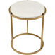 Solen 24.25 X 21.75 inch Aged Gold with Weathered White Accent Table, Set of 2