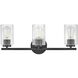 Leta 3 Light 22.75 inch Black Bath Light Wall Light