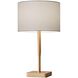 Ellis 60.00 watt Natural Table Lamp Portable Light in White Textured Linen 