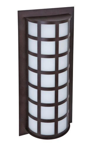 Scala 2 Light 20 inch Bronze Outdoor Sconce in Incandescent, White Acrylic