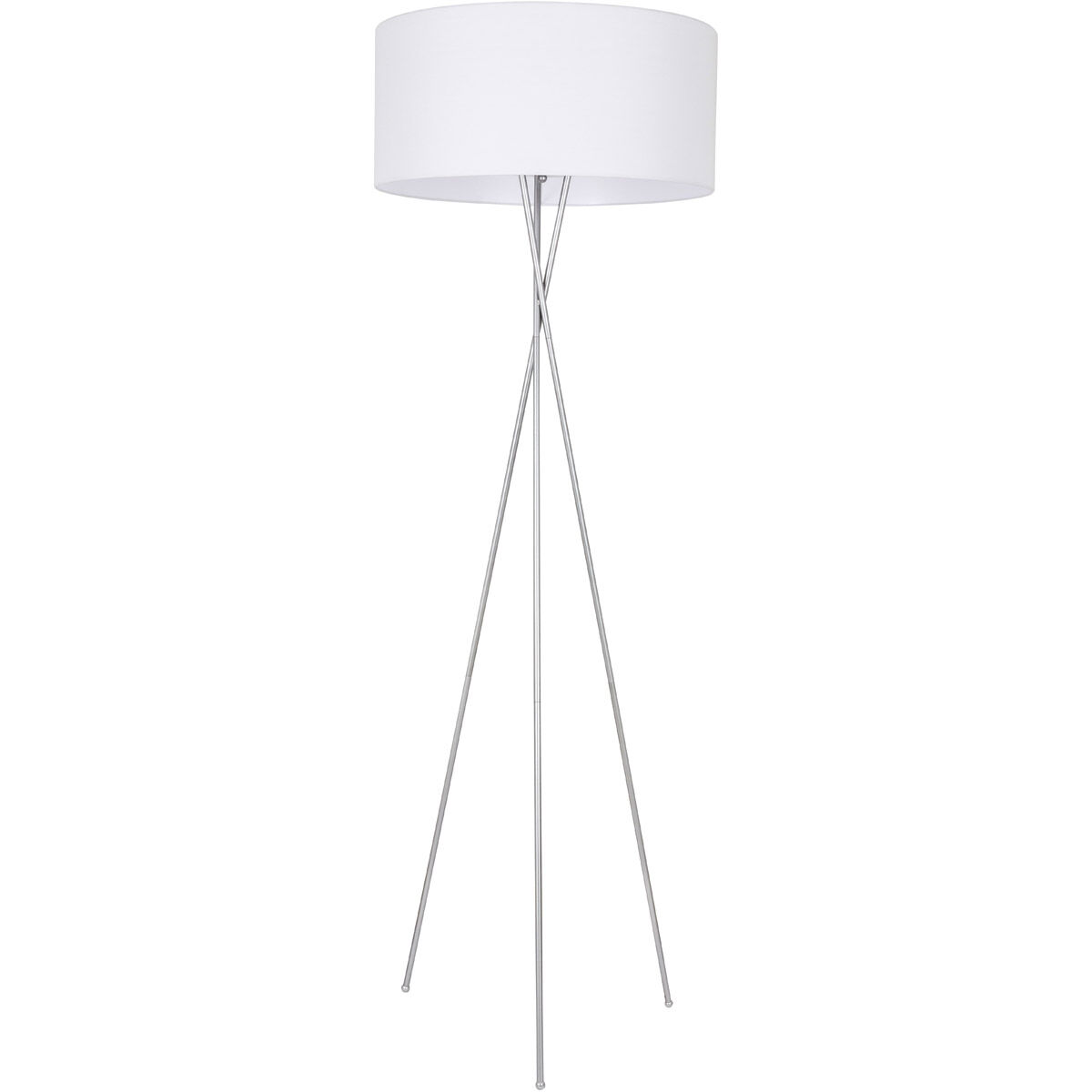 Cason 66 inch 60 watt Silver Floor lamp Portable Light