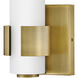 Aiden LED 5 inch Lacquered Brass Bath Light Wall Light, Vertical