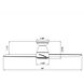 Tip Top 44 inch Matte Black Flush Mount Ceiling Fan in 3500K