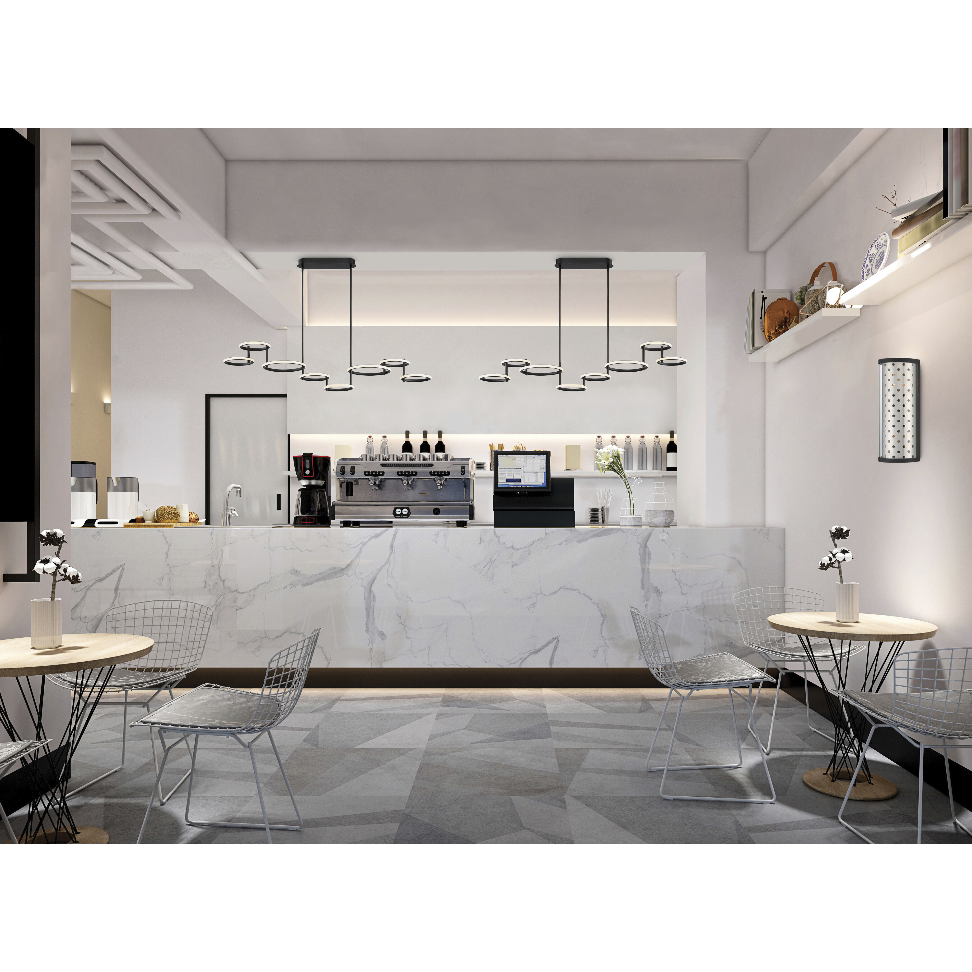 Giro LED 13.5 inch Black Chandelier Ceiling Light