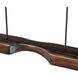 Dakota Linear Pendant Ceiling Light in Walnut