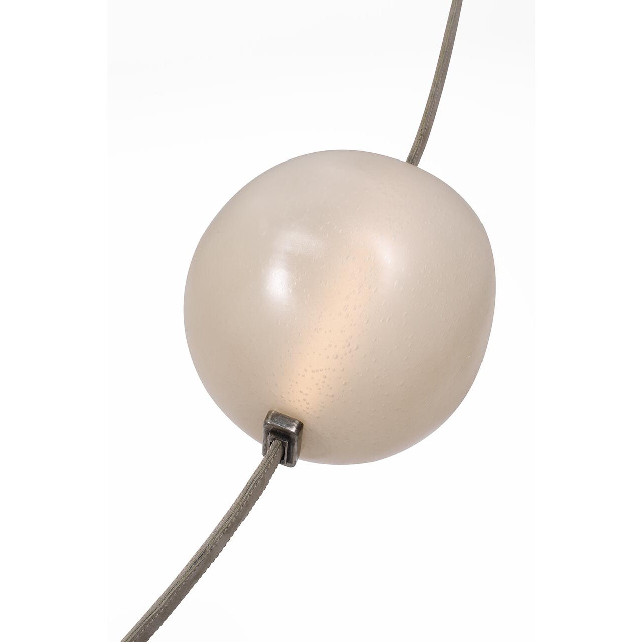 Anne-Marie Barton Dune LED 8 inch Ash Suede and Mottled Pewter Belted Light Ceiling Light