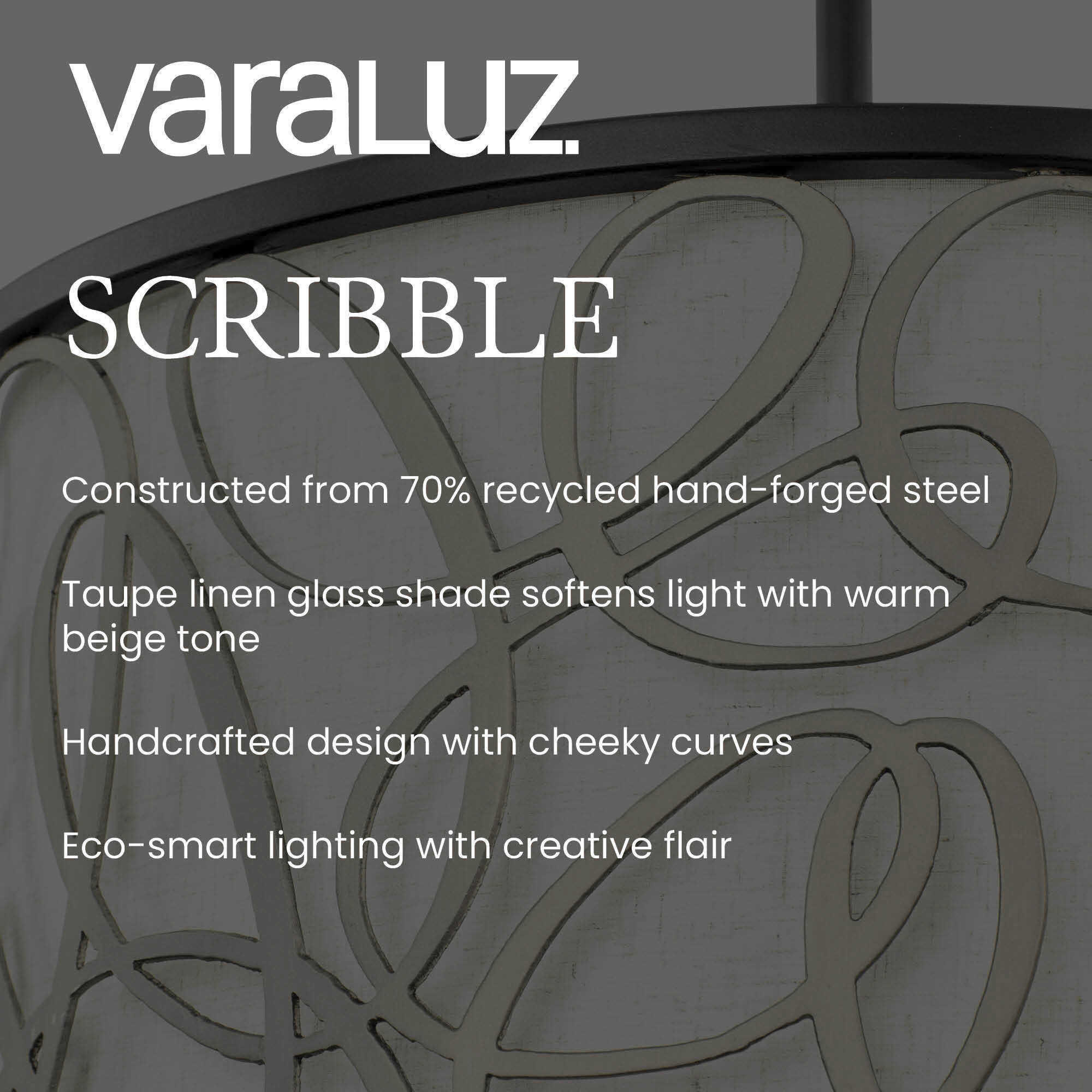 Scribble 1 Light 8 inch Matte Black with Artifact Mini Pendant Ceiling Light, Smithsonian Collaboration