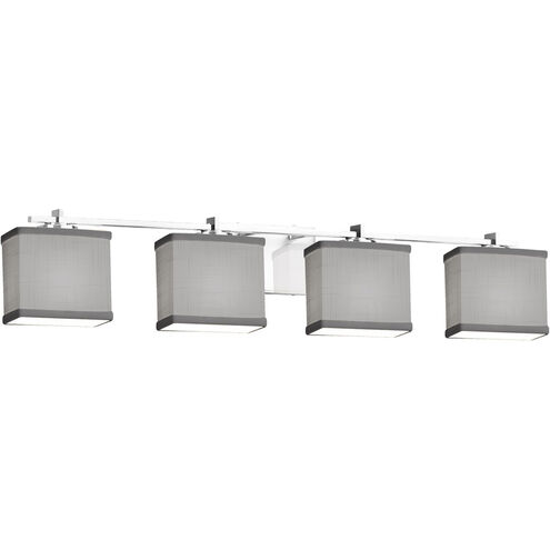 Textile 35.75 inch Polished Chrome Bath Bar Wall Light
