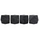 Polyhedron 4 X 4 inch Decorative Candle Holder in Black, Set of 4