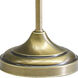 Club 25 inch 60 watt Antique Brass Table Lamp Portable Light