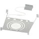 Slim 14.5 inch Brushed Aluminum Flush Mount Ceiling Light