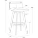 Arizona 35.75 inch Milliken Cognac Swivel Barstool