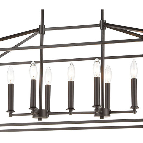 Atwood Pl 7 Light 36 inch Oil Rubbed Bronze Linear Chandelier Ceiling Light