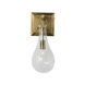Sabine 1 Light 6 inch Antique Brass Sconce Wall Light, Essential Lighting