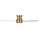 Orbis 52 Hugger LED 52 inch Satin Brass with Matte White Blades Indoor/Outdoor Ceiling Fan