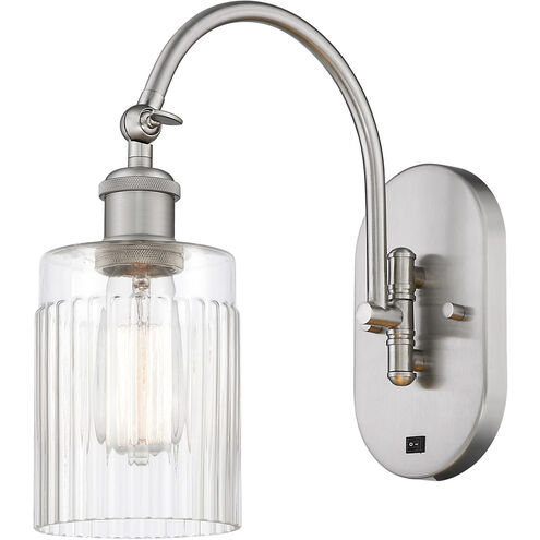 Ballston Hadley LED 5.3 inch Brushed Satin Nickel Sconce Wall Light in Clear Glass