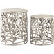 Vine 20 X 17 inch Silver with Natural Accent Table