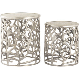Vine 20 X 17 inch Silver with Natural Accent Table