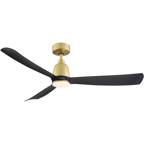 Kute 52 52 inch Brushed satin Brass with Black Blades Fan-Uni