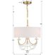 Delilah 3 Light 15.75 inch Aged Brass Mini Chandelier Ceiling Light