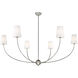 Shannon 6 Light 62 inch Brushed Nickel Chandelier Ceiling Light