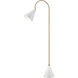 Tully 69 inch 100.00 watt Matte White with Aged Brass Floor Lamp Portable Light
