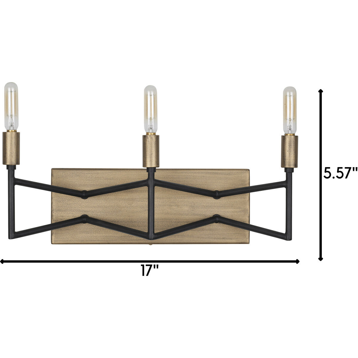 Bodie 3 Light 17 inch Havana Gold and Carbon Bath Vanity Wall Light