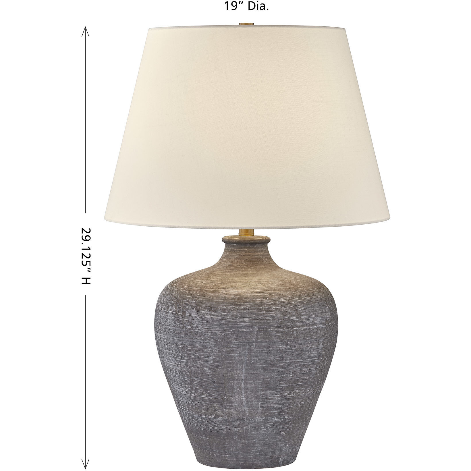 Dakota 29 inch 100.00 watt Gray Table Lamp Portable Light, Coco & Dash
