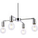 Cairo 4 Light 22.2 inch Chrome Pendant Ceiling Light