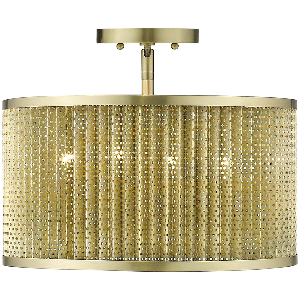 Basetti 4 Light 15 inch Gold Convertible Pendant Ceiling Light